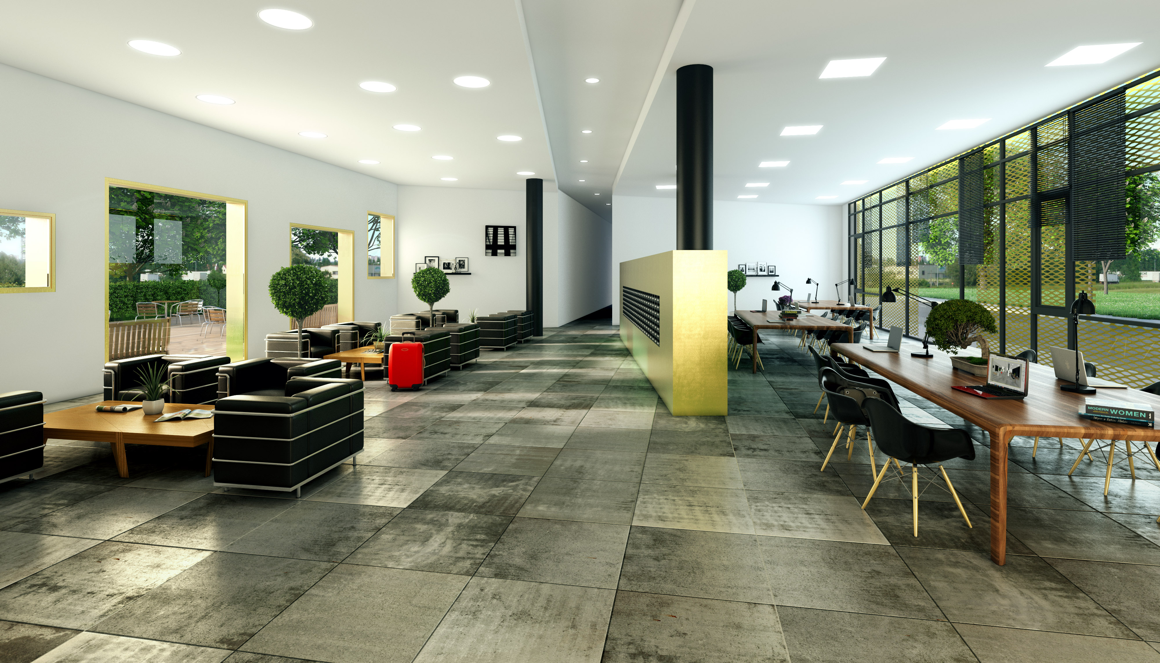 Hall d\'entrÃ©e_Residence Ã©tudiante Ã  Aulnoy lez Valenciennes