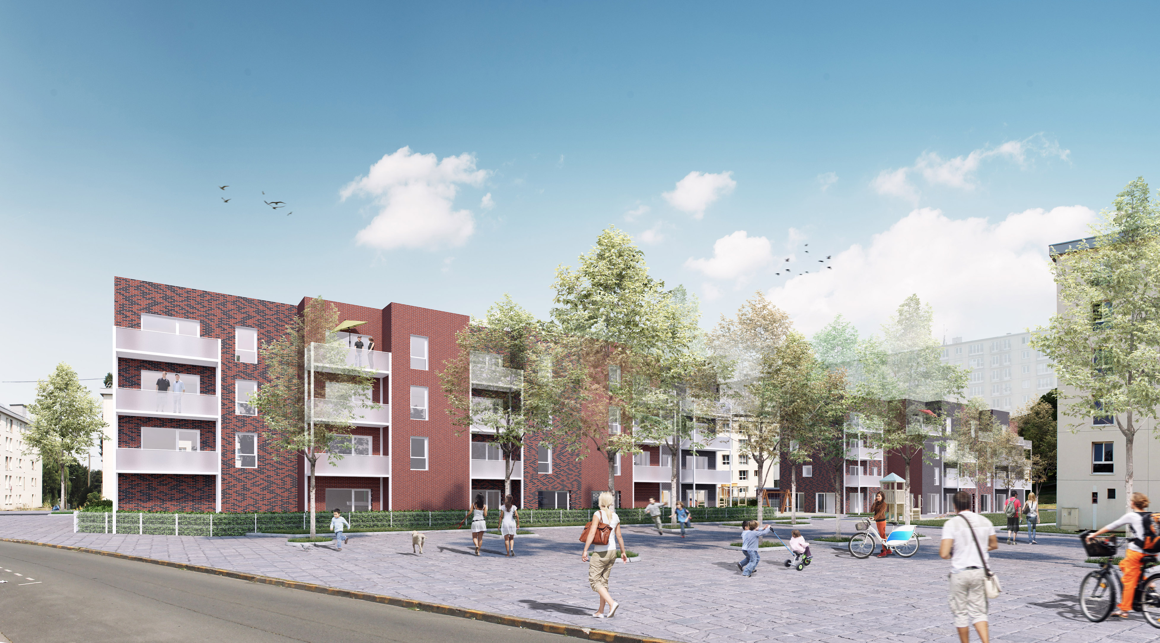 Vue extérieure_Logements Lomme