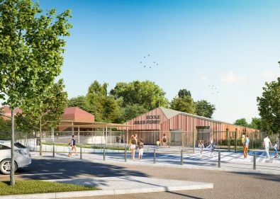 Vue Parvis EntrÃ©e_Concours Ecole Jules Ferry