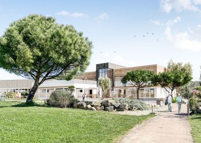 Vue arriÃ¨re du projet.Golf de La Pree