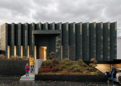 Perspective extérieure de la Inverted house de l'agence TIMM